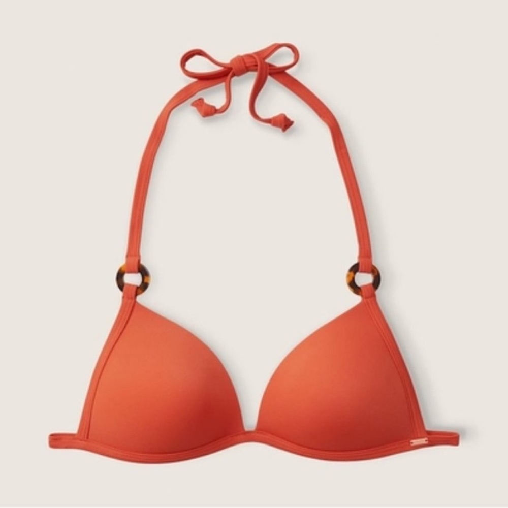 Victoria's Secret PINK Push-Up Triangle
Top V-Front Bikini with Rings Amber Clay - Picture 4 of 10
